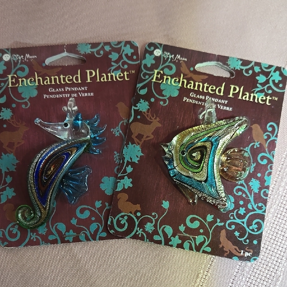 Enchanted Planet Glass Pendants
